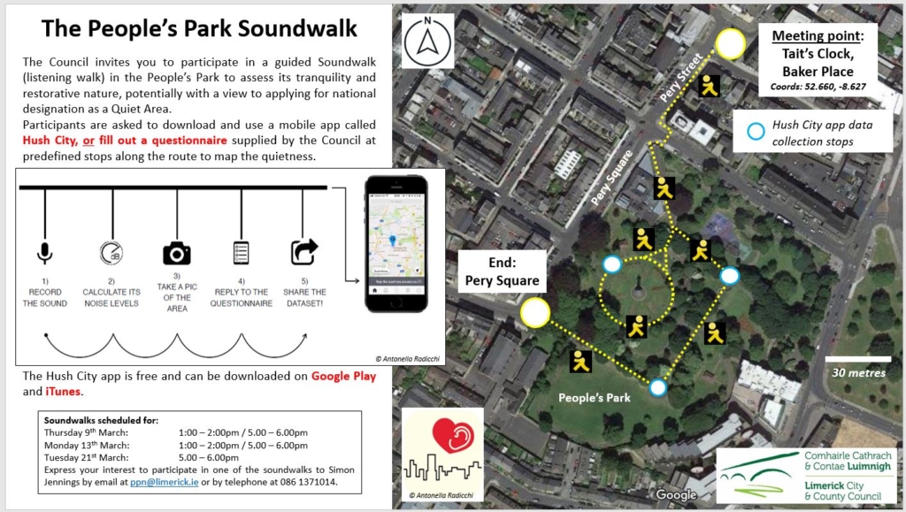 Invitation to attend Soundwalks and Webinar in the City  - Pilot approach to Quiet Areas