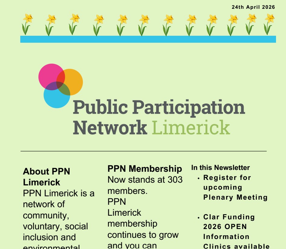 PPN Limerick Newsletter 24.04.2025