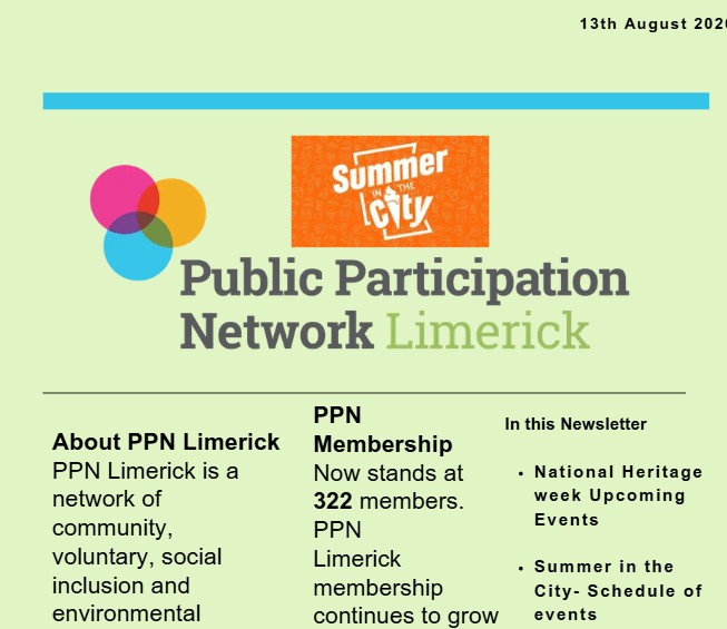 PPN Limerick Newsletter 13.08.2026