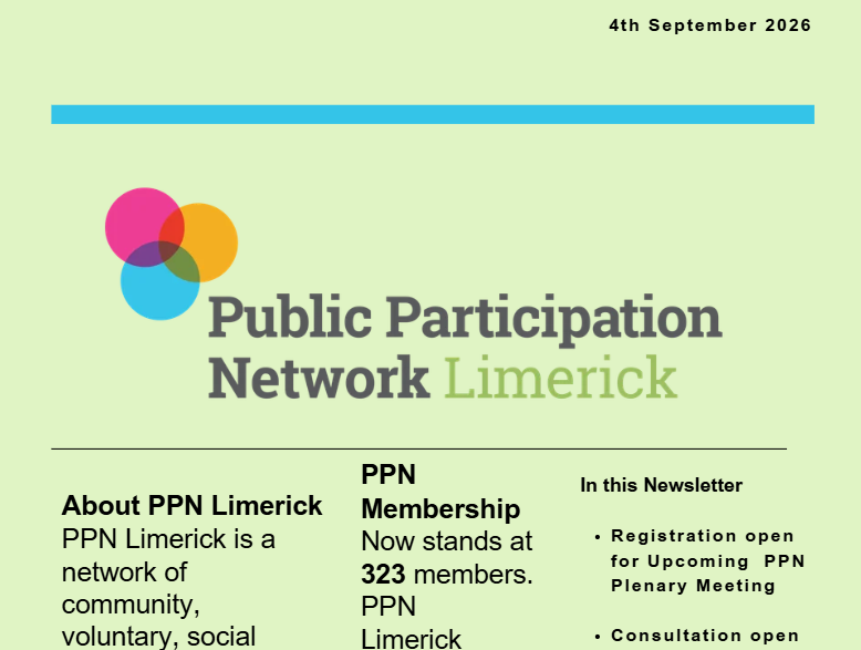 PPN Limerick Newsletter 04.09.2026