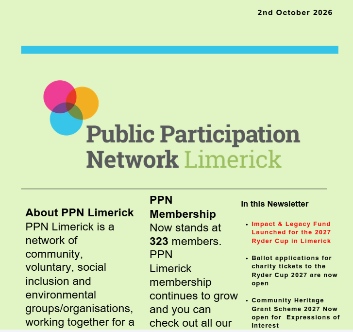 PPN Limerick Newsletter 02.10.2026